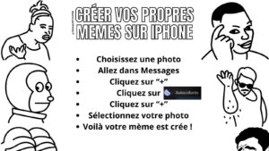 Infographie/tutoriel sur comment créer vos propre mèmes sur iPhone