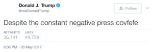 Tweet mème de Donald Trump