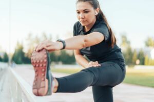 Woman practising sport to avoid cellulite