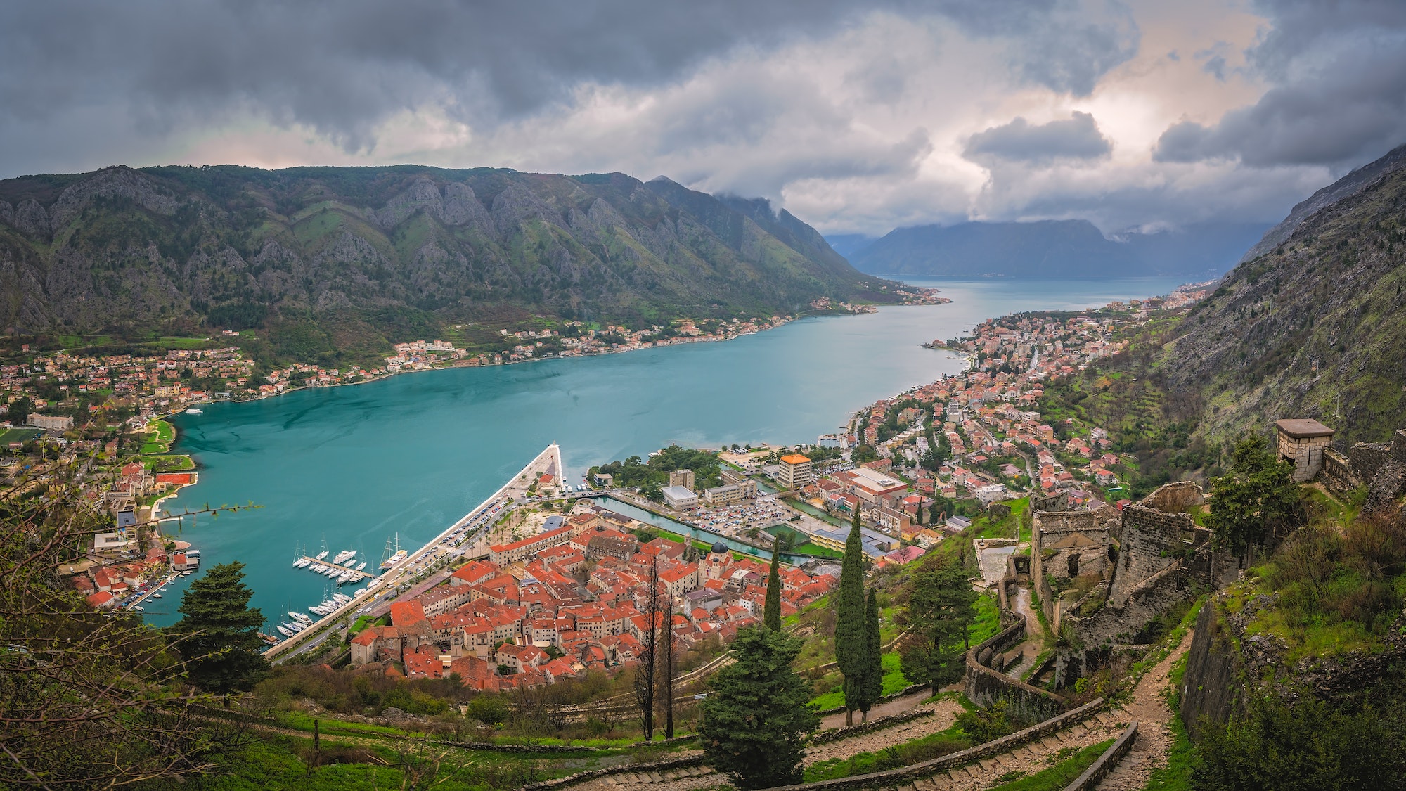 Vue de Kotor, au Monténégro